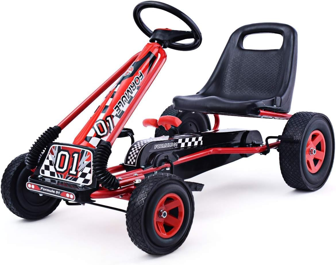 Go Kart for Kids Off-Road Pedal Cart with Steering