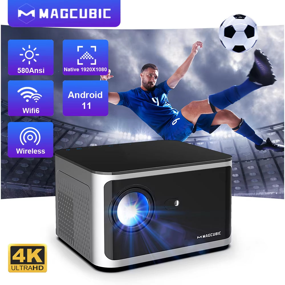 Products​Android 11 4K Smart Projector 580ANSI 1920*1080P Full HD Wifi6 BT5.0 Allwinner H713 Voice Control Home Cinema Theater -Smartshelf Sales Smartshelf Sales