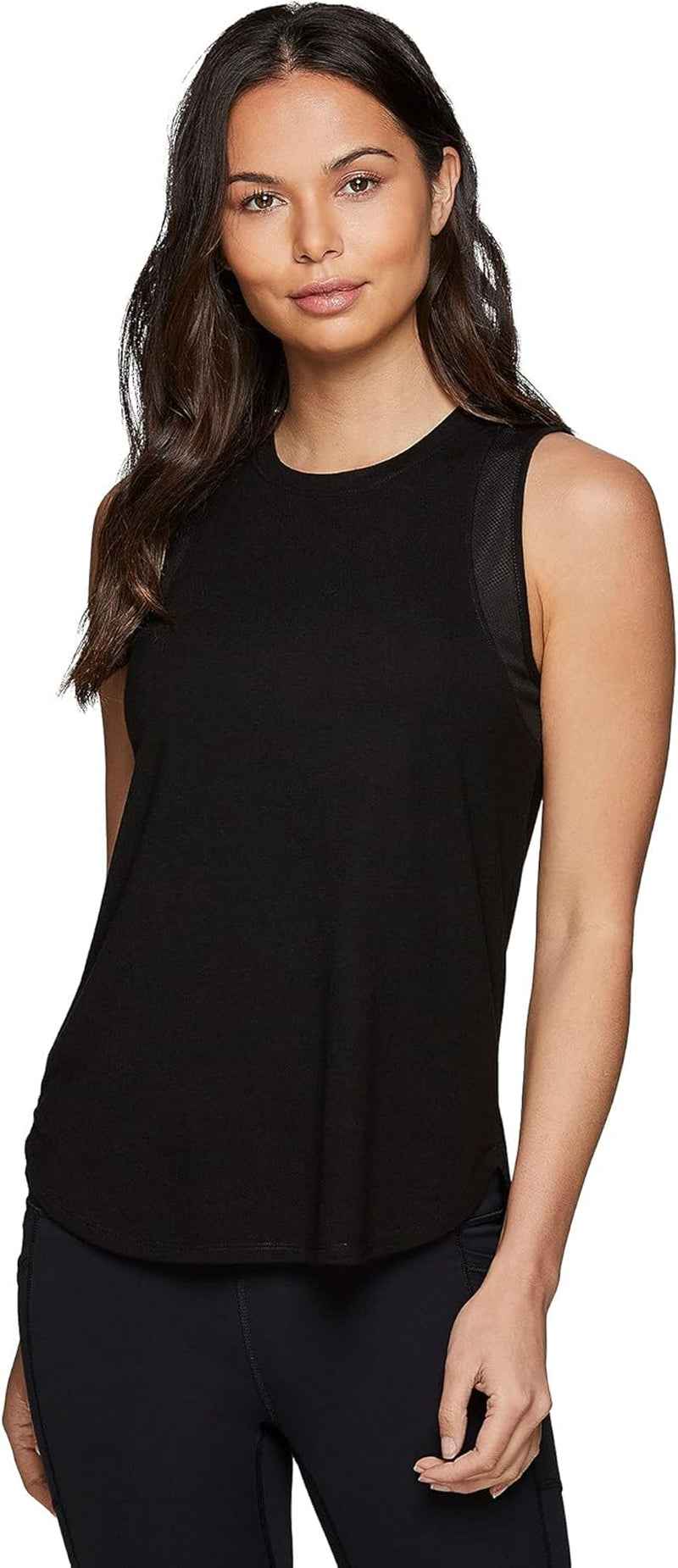 Active Women'S Sleeveless Athletic Performance Running Workout Yoga Tank Top with Mesh Ventilation