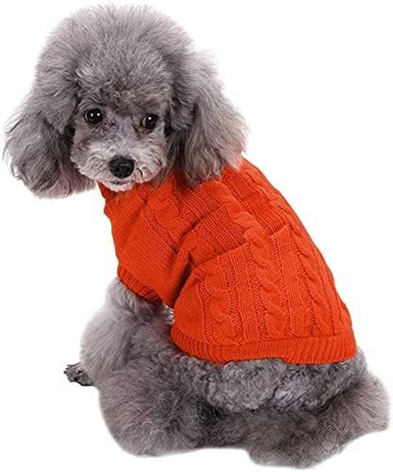 Small Dog Sweaters Knitted Warm Pet Sweater for Winter