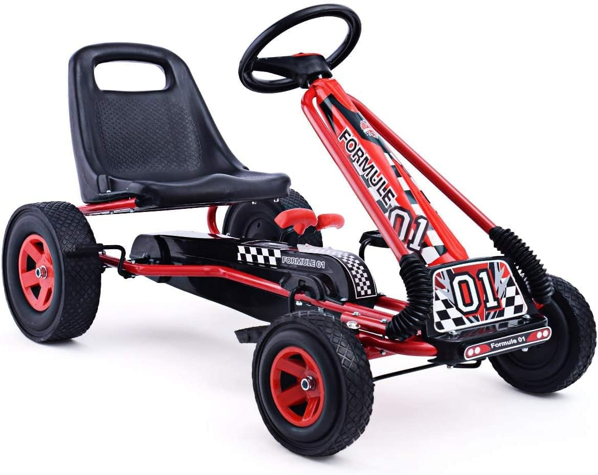 Go Kart for Kids Off-Road Pedal Cart with Steering