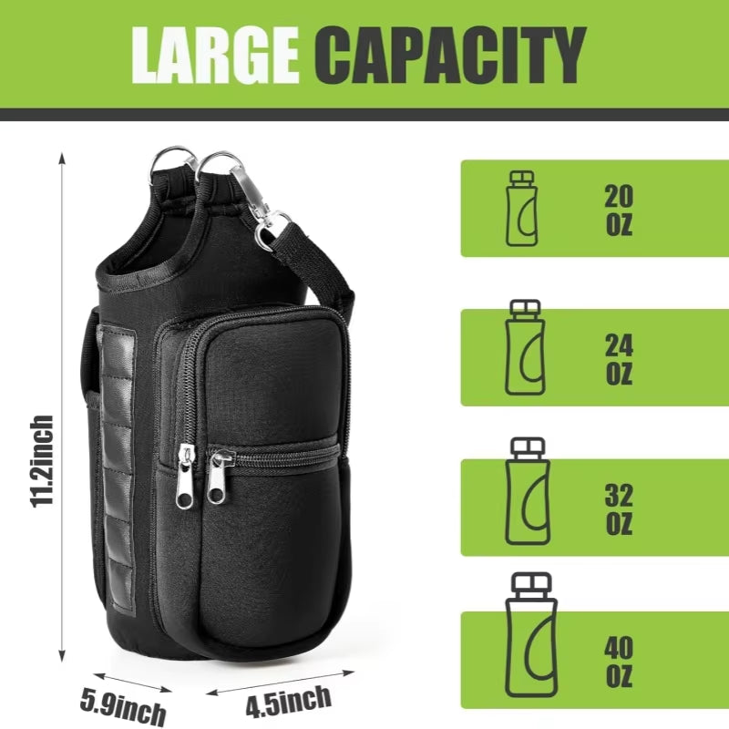Products​Magnetic Water Bottle Holder Gym Water Bottle Carrier Bag W/ Phone Pocket Handle Shoulder Strap 6 Built-In Magnets Water Bottle -Smartshelf Sales Smartshelf Sales