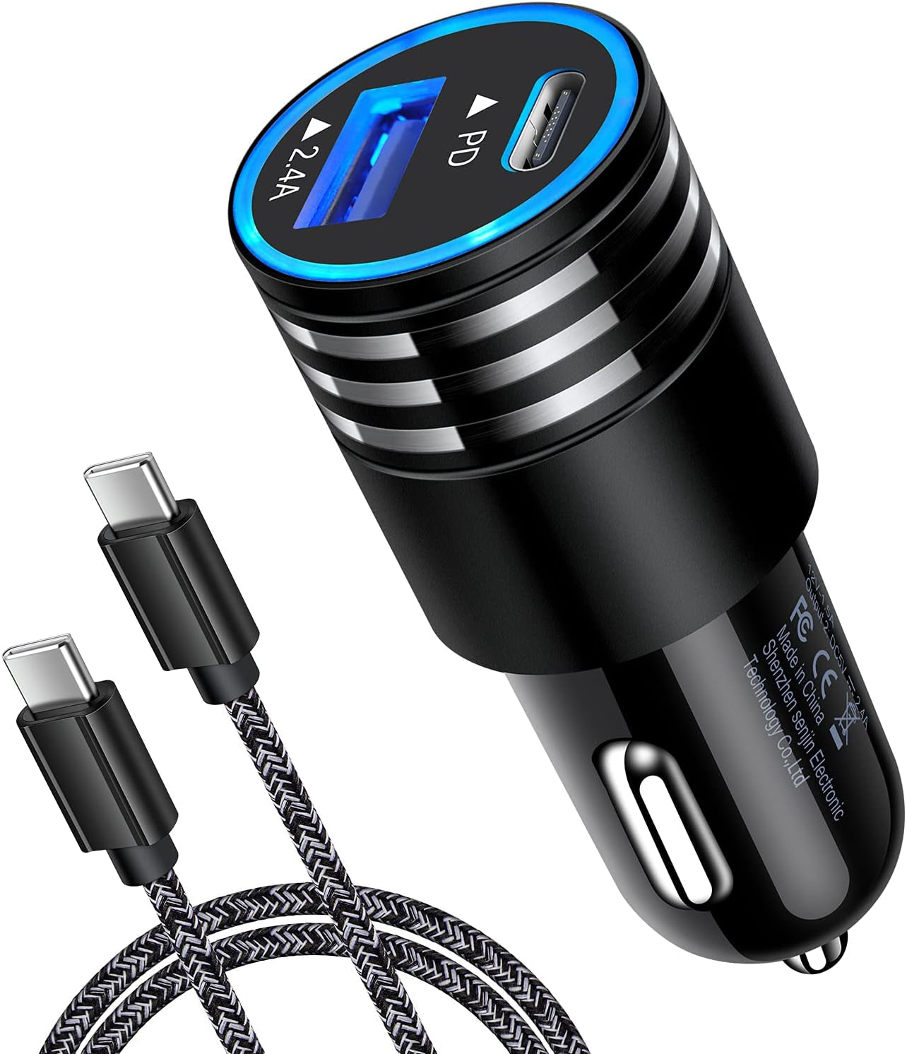 30W USB C Car Charger, Fast Charge for Pixel & Samsung