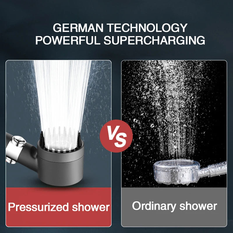 Products​PureFlow High-Pressure Shower Head – 3-Mode Adjustable Spray with Massage Brush Filter for Ultimate Bathroom Relaxation -Smartshelf Sales Smartshelf Sales