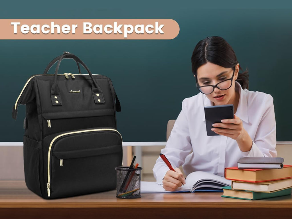 Laptop Backpack Women 15.6 Work Nurse Bag Black