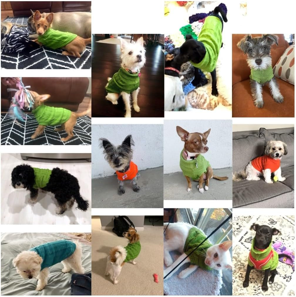 Small Dog Sweaters Knitted Pet Sweater for Winter