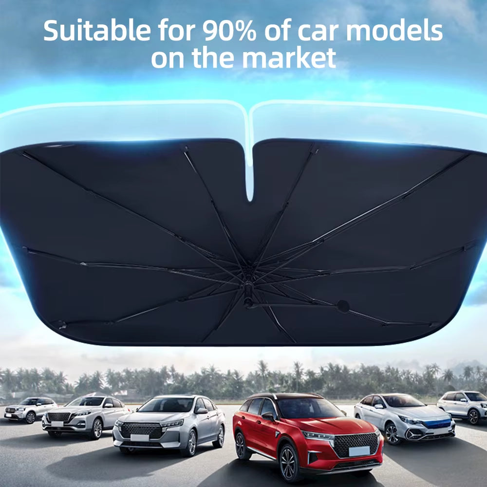 Products​SunShield 360 – Rotatable Umbrella-Style Car Windshield Sunshade with UV & Heat Protection -Smartshelf Sales Smartshelf Sales