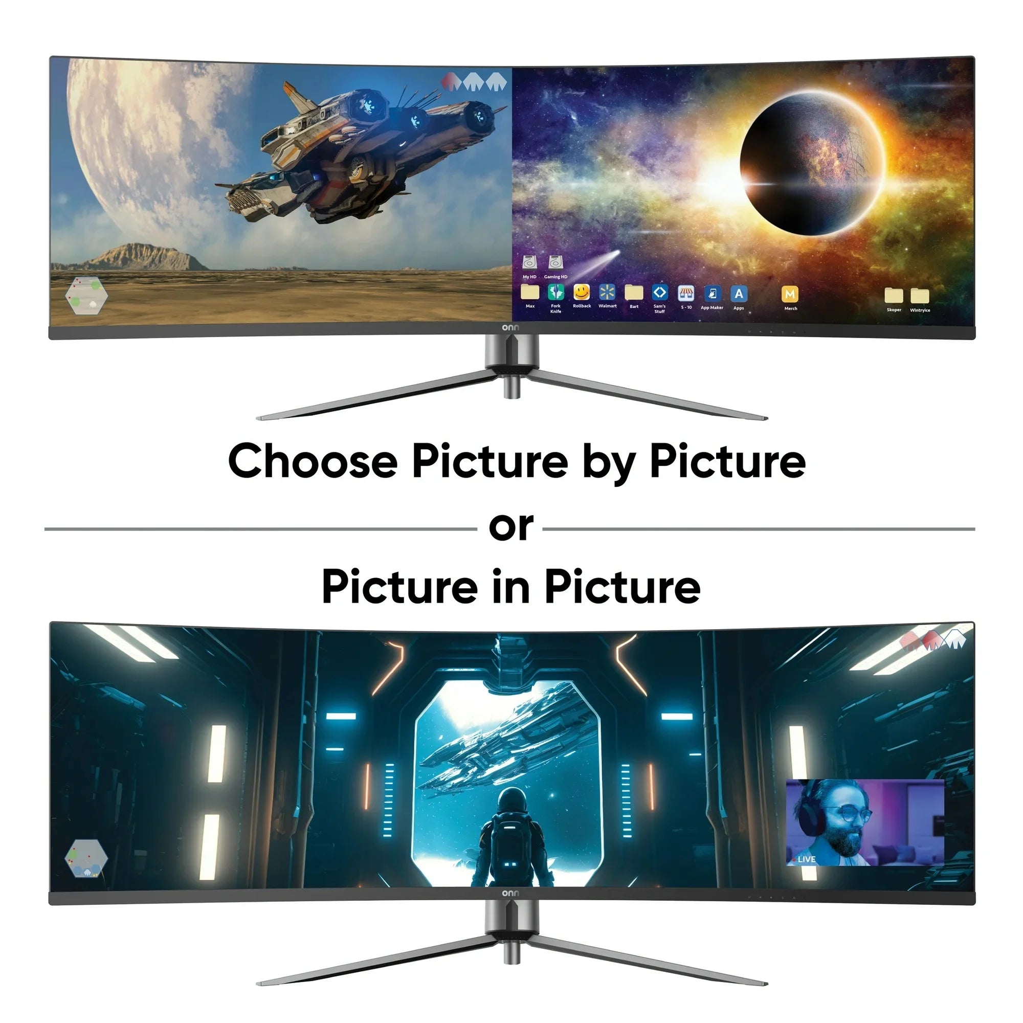 curved dual FHD gaming monitor