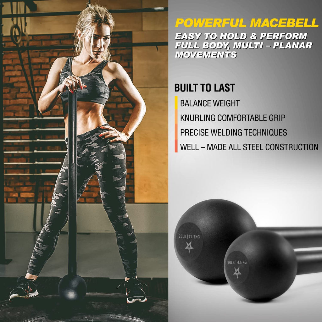 Products​Steel Mace Bell for Strength Training, Support Full Body, Muscles, Shoulder, Grips & Forearms Workouts, Stretching 5, 7, 10, 15, 20, 25, 30 LB for Woman & Man -Smartshelf Sales Smartshelf Sales