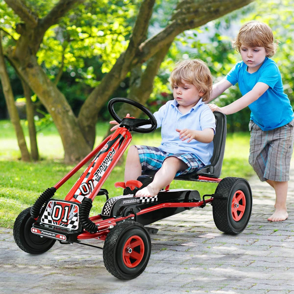 Go Kart for Kids Off-Road Pedal Cart with Steering