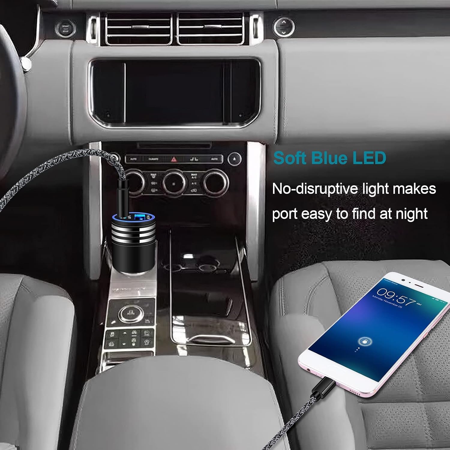 30W USB C Car Charger, Fast Charge for Pixel & Samsung