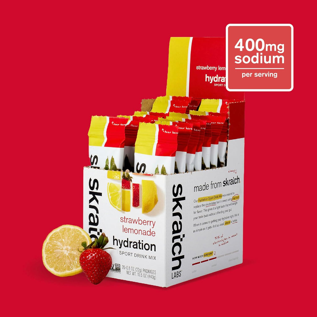 Hydration Packets Strawberry Lemonade 20Ct Electrolyte