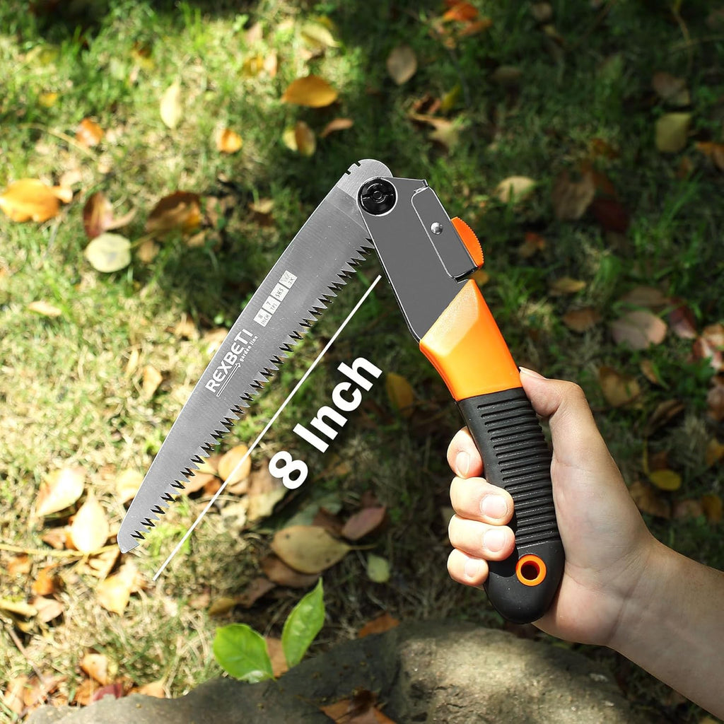 Products​Folding Saw, Compact Design 8 Inch Blade Hand Saw for Wood Camping, Dry Wood Pruning Saw with Hard Teeth, Quality SK-5 Steel -Smartshelf Sales Smartshelf Sales