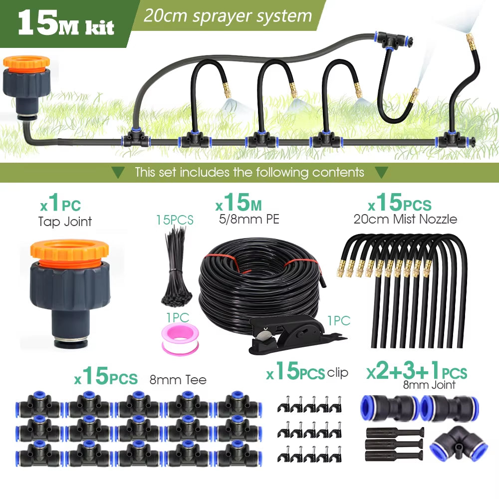 Products​DIY 30M-5M Universal Sprayer Kit – Patio Misting & Cooling System for Garden Irrigation -Smartshelf Sales Smartshelf Sales
