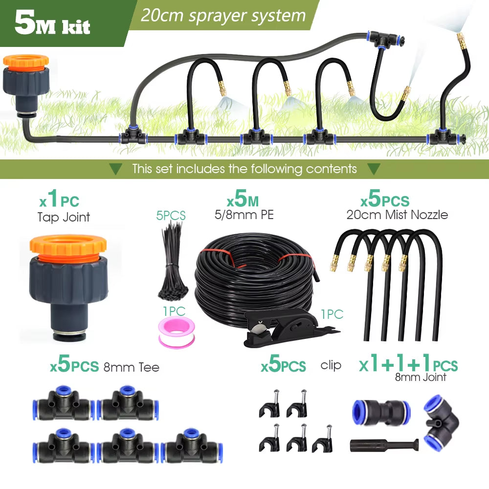 Products​DIY 30M-5M Universal Sprayer Kit – Patio Misting & Cooling System for Garden Irrigation -Smartshelf Sales Smartshelf Sales