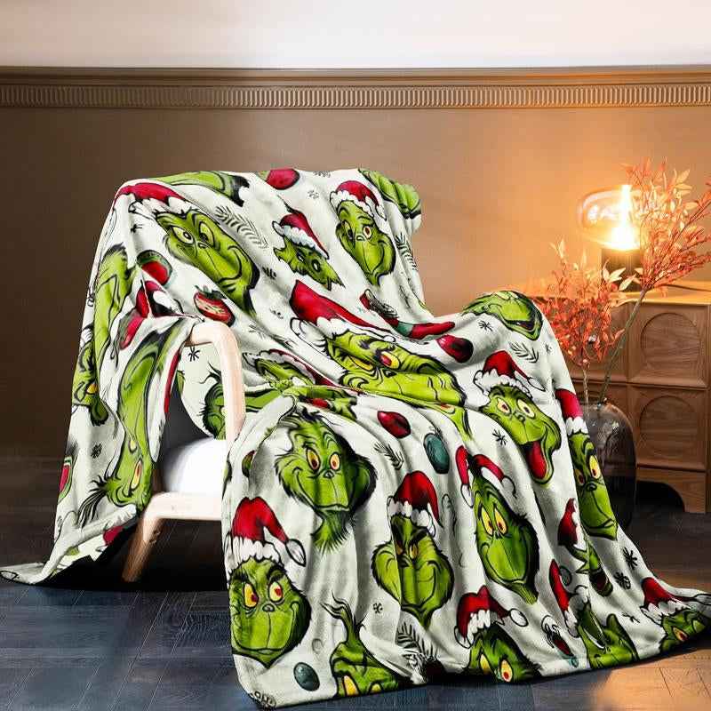 Products​Grinch Pattern Throw Blanket -Smartshelf Sales Smartshelf Sales