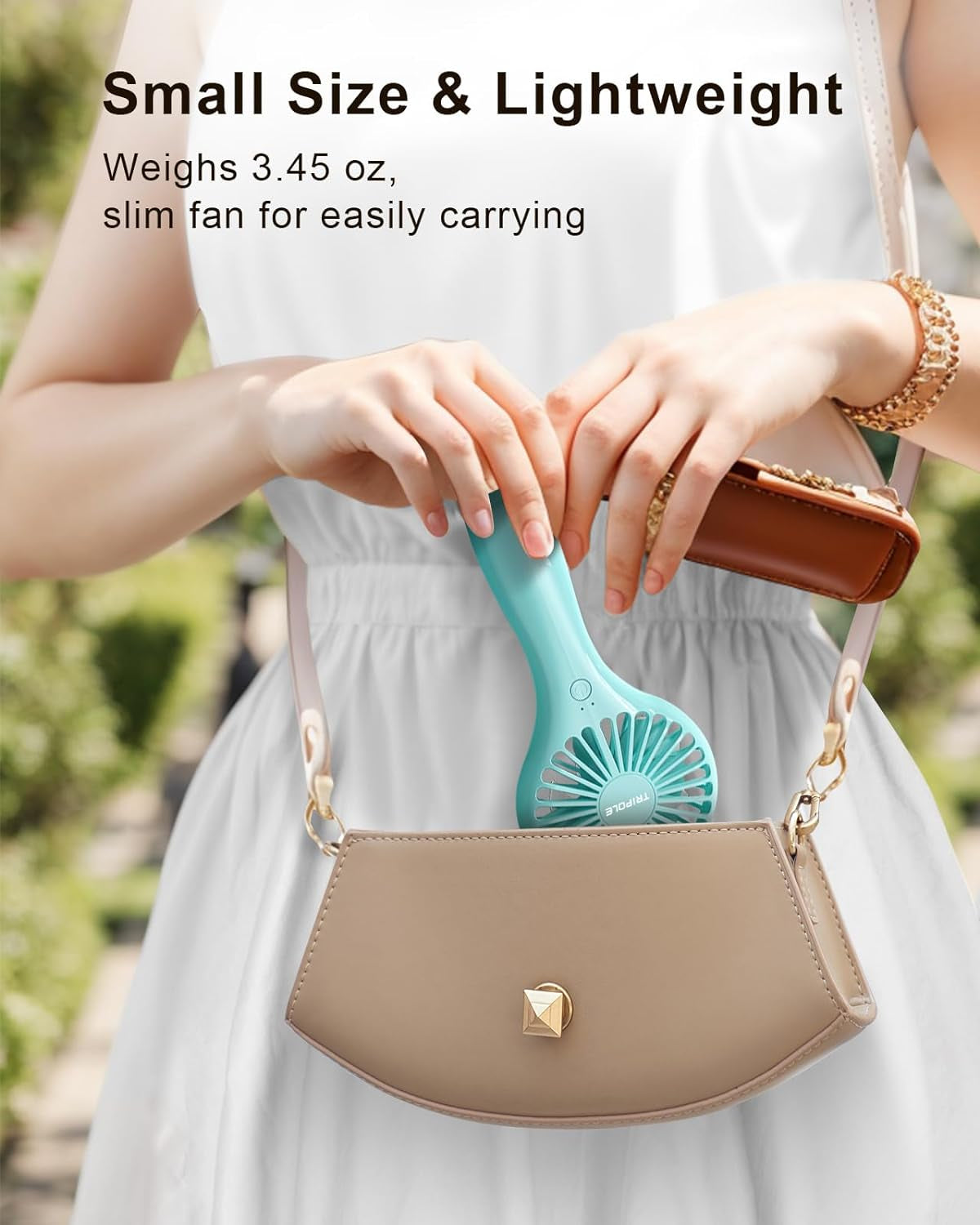 Mini Handheld Fan USB Rechargeable Portable Adjustable