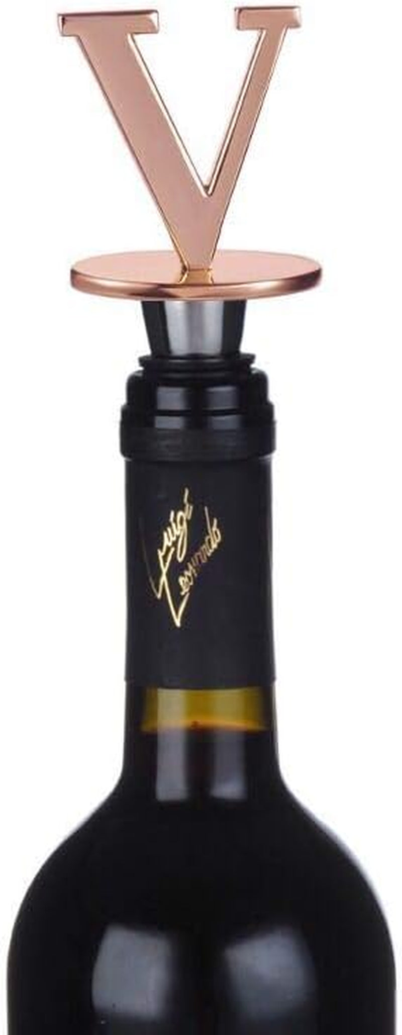 Products​Wine and Beverage Bottle Stopper with Rose Gold Finish-Perfect Presents/Gift Idea for Valentines Day, Mothers Day, Fathers Day, Thanksgiving Day,E-Initial (Letter E) -Smartshelf Sales Smartshelf Sales