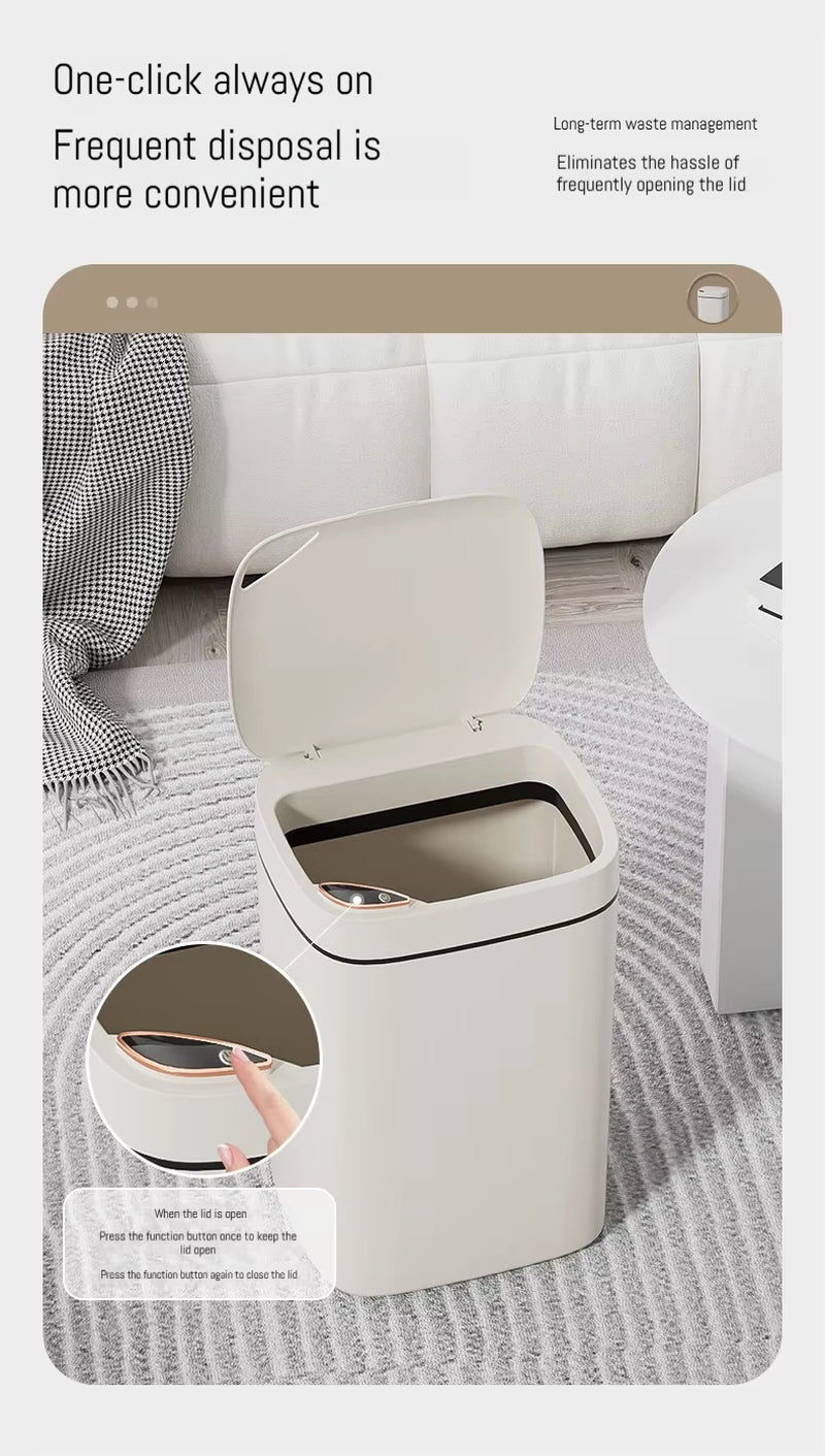 Products​16L Smart Bathroom Trash Can White Non-Contact Narrow Smart Sensor Trash Can Smart Home Automatic Bagging Electronic Trash Can -Smartshelf Sales Smartshelf Sales