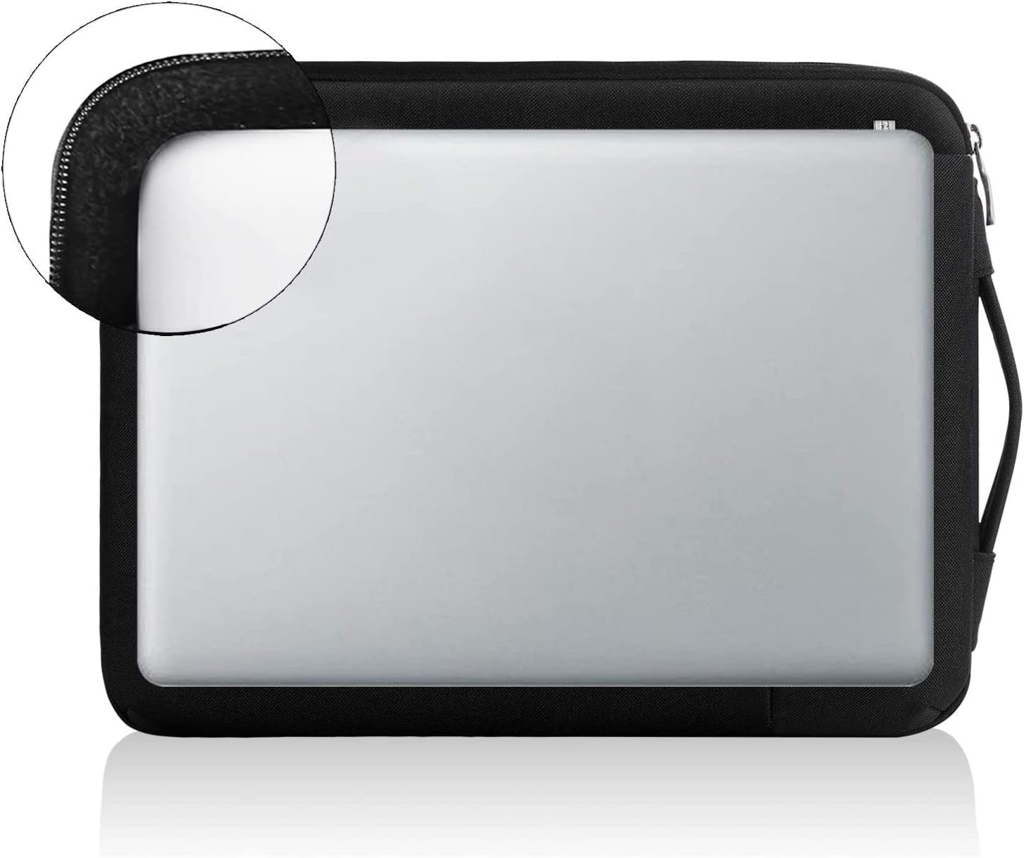 360 Shockproof 11.6in Sleeve with zipper detail, designed to protect laptops from drops and scratches.