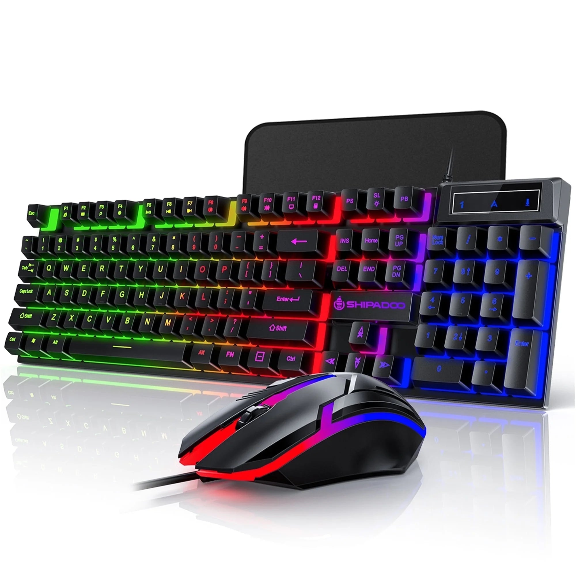 RGB Gaming Keyboard and Mouse Set, LED Backlit