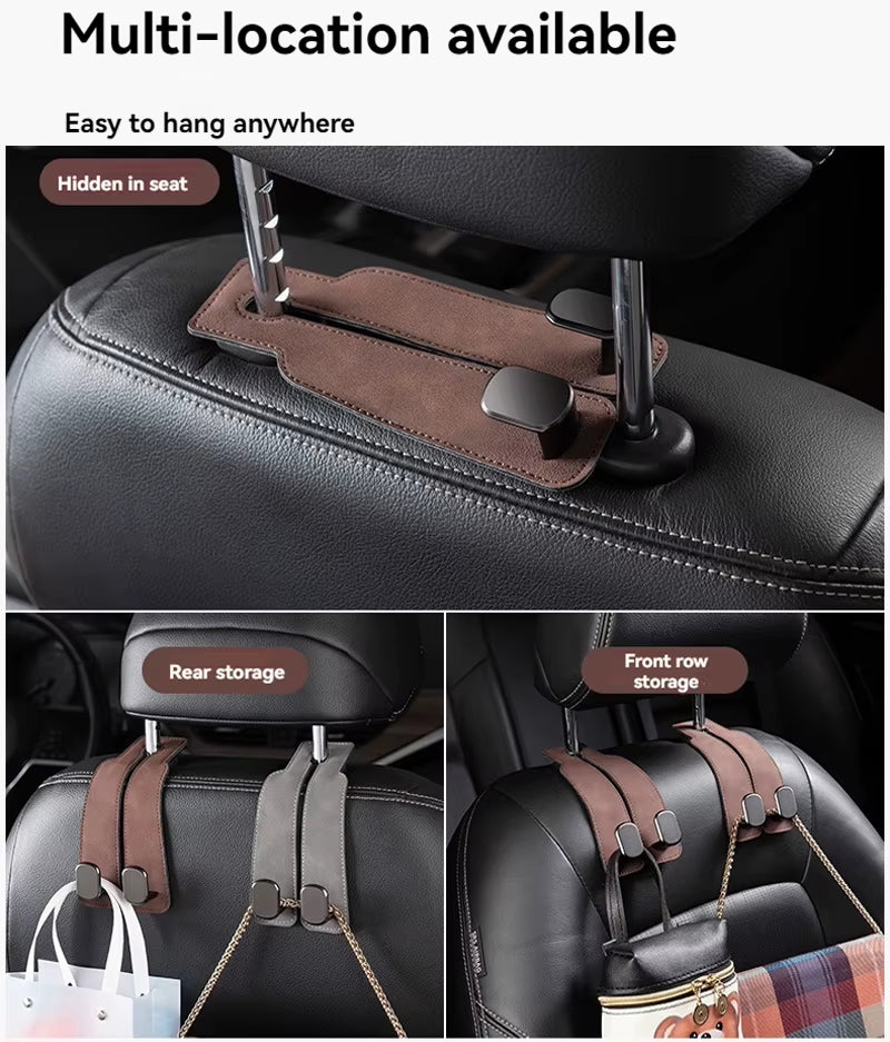 Products​Luxury Suede Double Hook Organizer – Premium Rear Seat Backrest Hook for Changan CS Series & Eado -Smartshelf Sales Smartshelf Sales