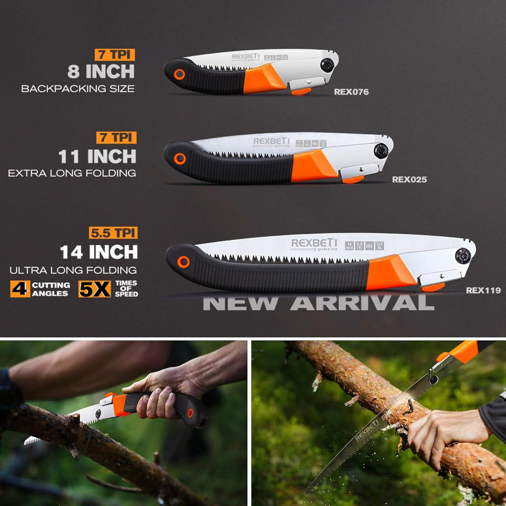 Products​Folding Saw, Compact Design 8 Inch Blade Hand Saw for Wood Camping, Dry Wood Pruning Saw with Hard Teeth, Quality SK-5 Steel -Smartshelf Sales Smartshelf Sales