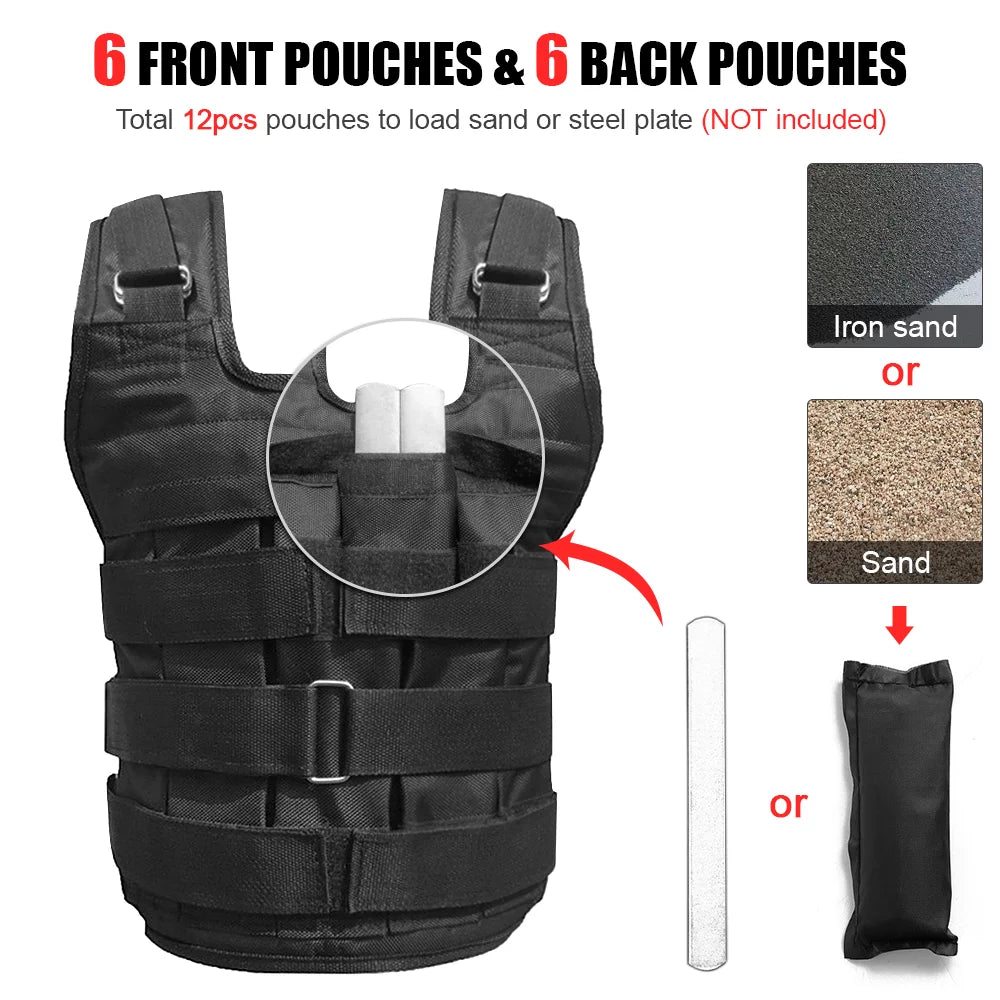 adjustable weighted vest for strength training