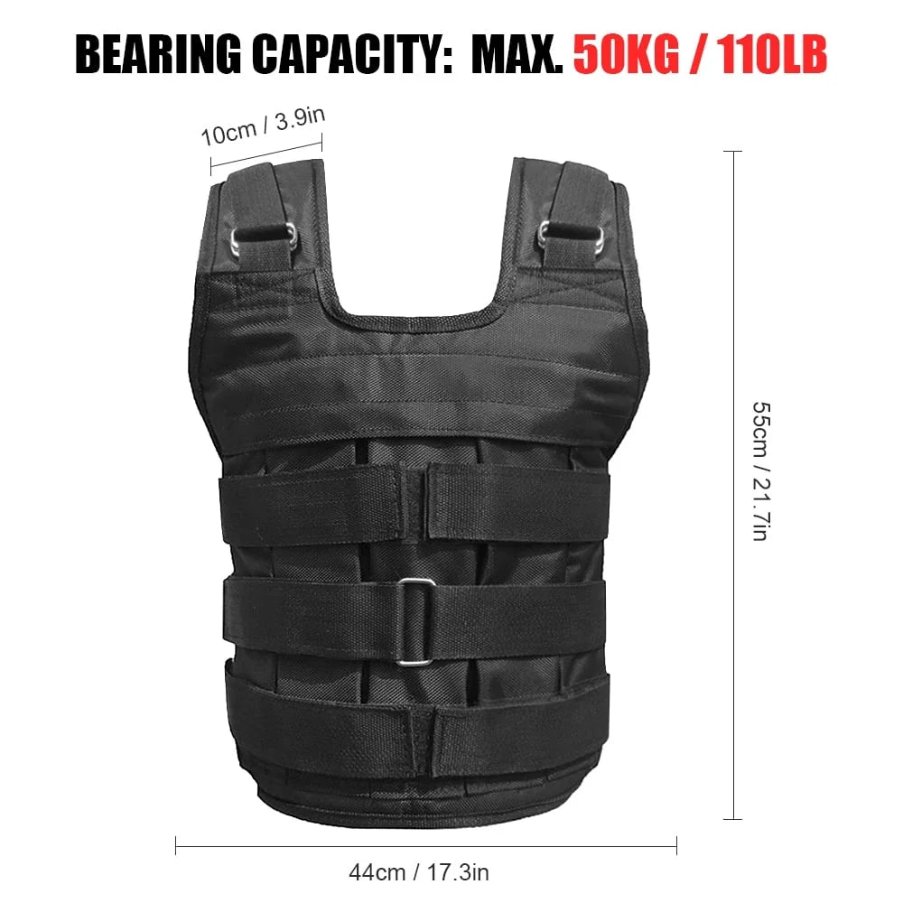 adjustable weighted vest for strength training