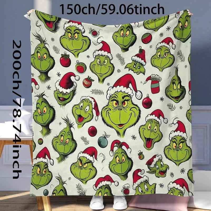 Products​Grinch Pattern Throw Blanket -Smartshelf Sales Smartshelf Sales