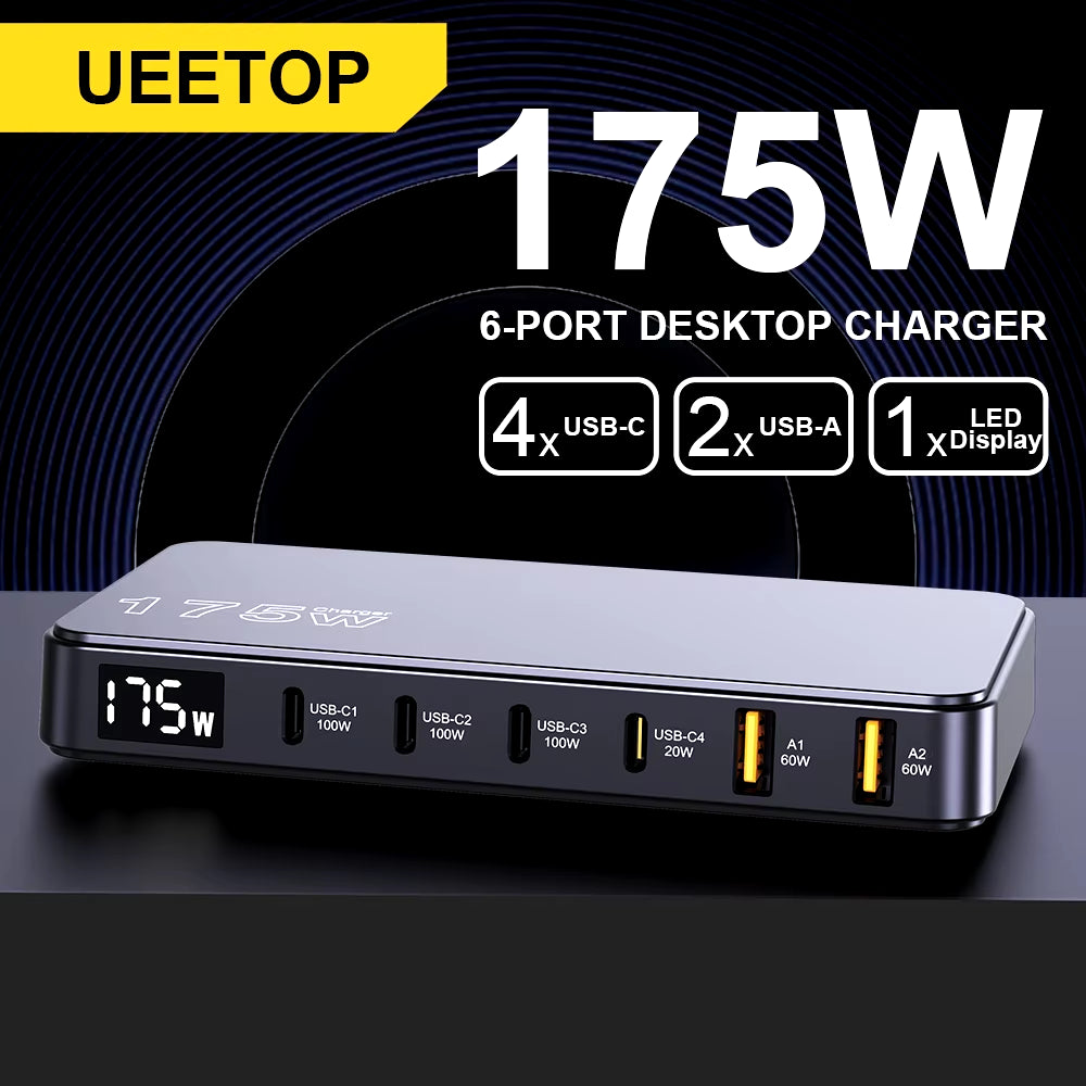 175W USB C charger with LED display