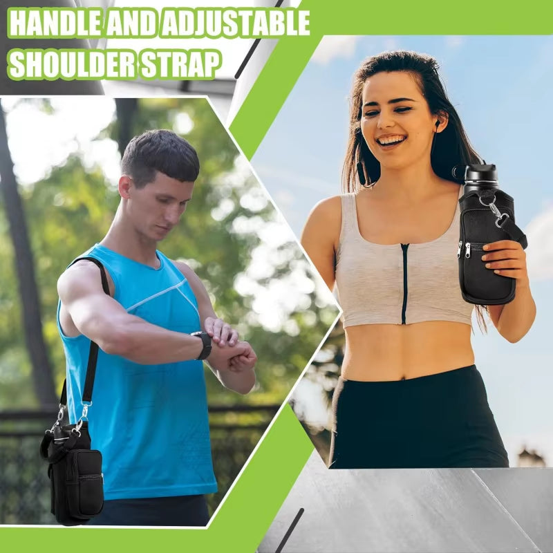 Products​Magnetic Water Bottle Holder Gym Water Bottle Carrier Bag W/ Phone Pocket Handle Shoulder Strap 6 Built-In Magnets Water Bottle -Smartshelf Sales Smartshelf Sales