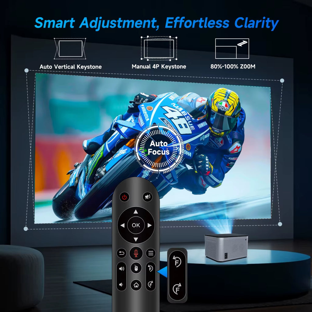 Products​Android 11 4K Smart Projector 580ANSI 1920*1080P Full HD Wifi6 BT5.0 Allwinner H713 Voice Control Home Cinema Theater -Smartshelf Sales Smartshelf Sales