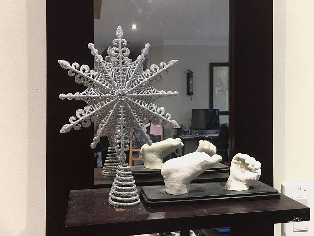 Products​8 Inch Silver Glittered Filigree Christmas Star Tree Topper Star/Home Décor Ornaments (Silver) -Smartshelf Sales Smartshelf Sales