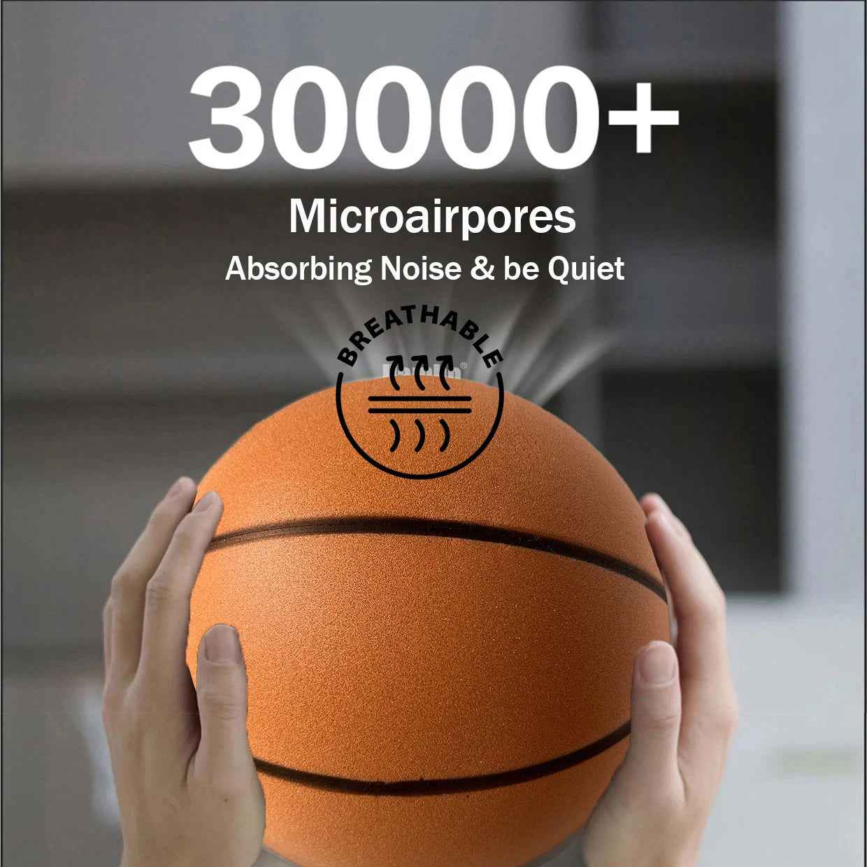 Grooved Silent Basketball 29.5''/27.9''Foam Basketball Indoor Training Silent Ball Dribbling Quietly Bounce Basketball No Noise