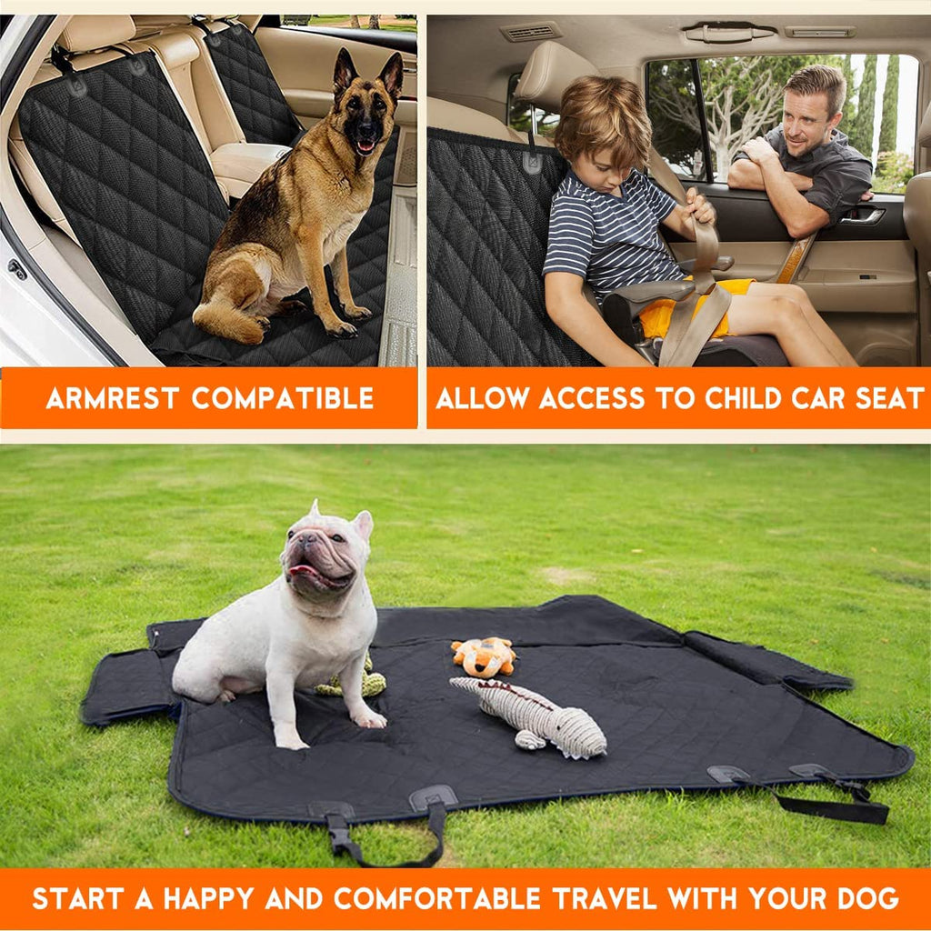 Products​Dog Car Seat Cover, Back Seat Cover for Dogs Pet Car Seat Protector Waterproof Bench Car Seat Cover, Non-Slip Reat Seat Cover Fits Middle Armrest for Most Cars Trucks Suvs - Black -Smartshelf Sales Smartshelf Sales