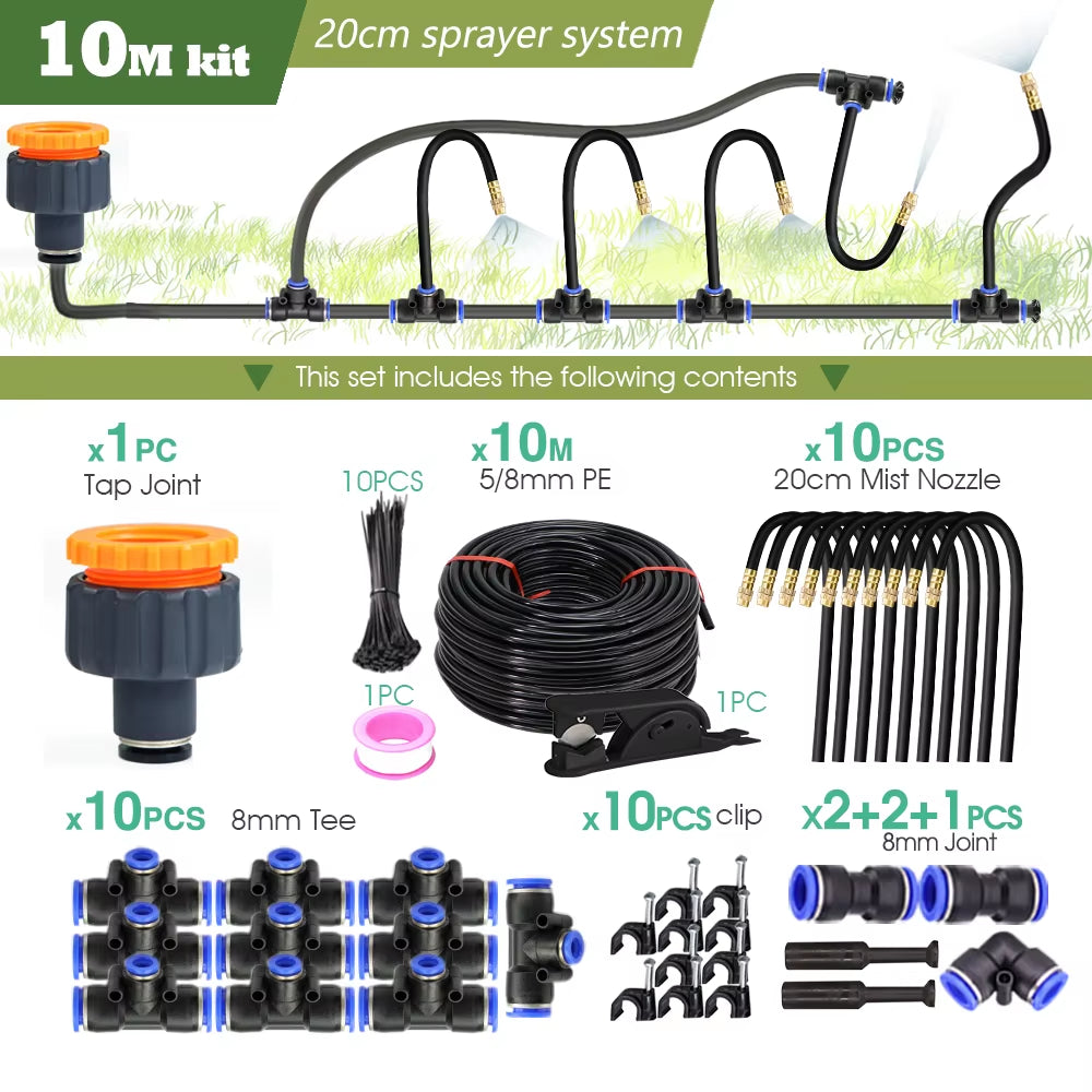 Products​DIY 30M-5M Universal Sprayer Kit – Patio Misting & Cooling System for Garden Irrigation -Smartshelf Sales Smartshelf Sales