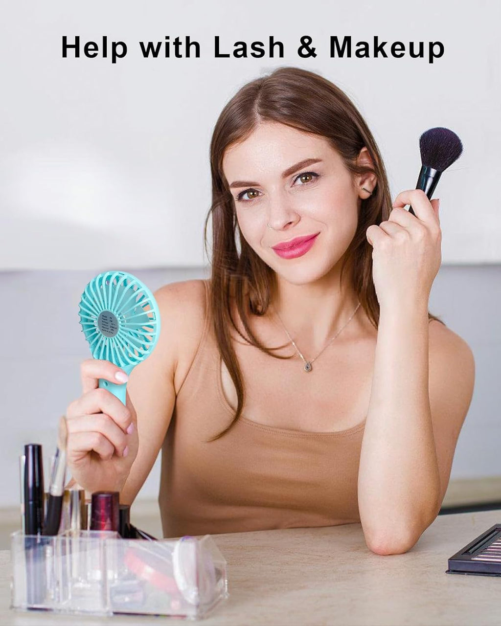 Mini Handheld Fan USB Rechargeable Portable Adjustable