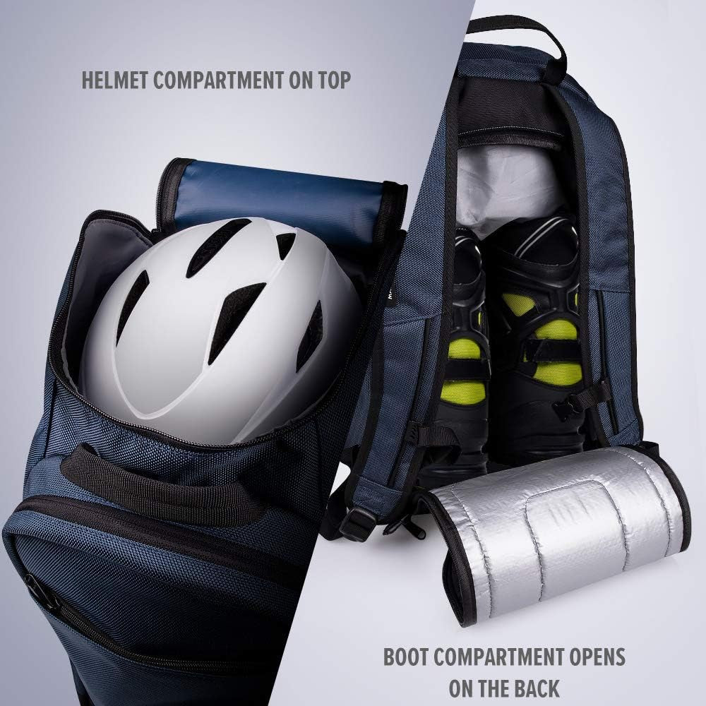50L Ski Boot Bag with Helmet Compartment & Waterproof