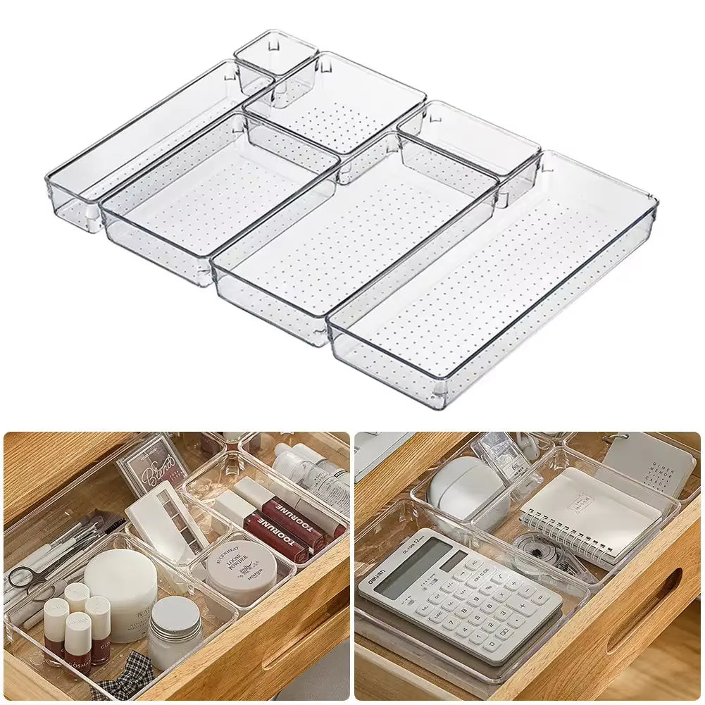 Products​ClearNest Organizer – Transparent Anti-Scratch Drawer Storage Box for Cosmetics, Office & Home -Smartshelf Sales Smartshelf Sales