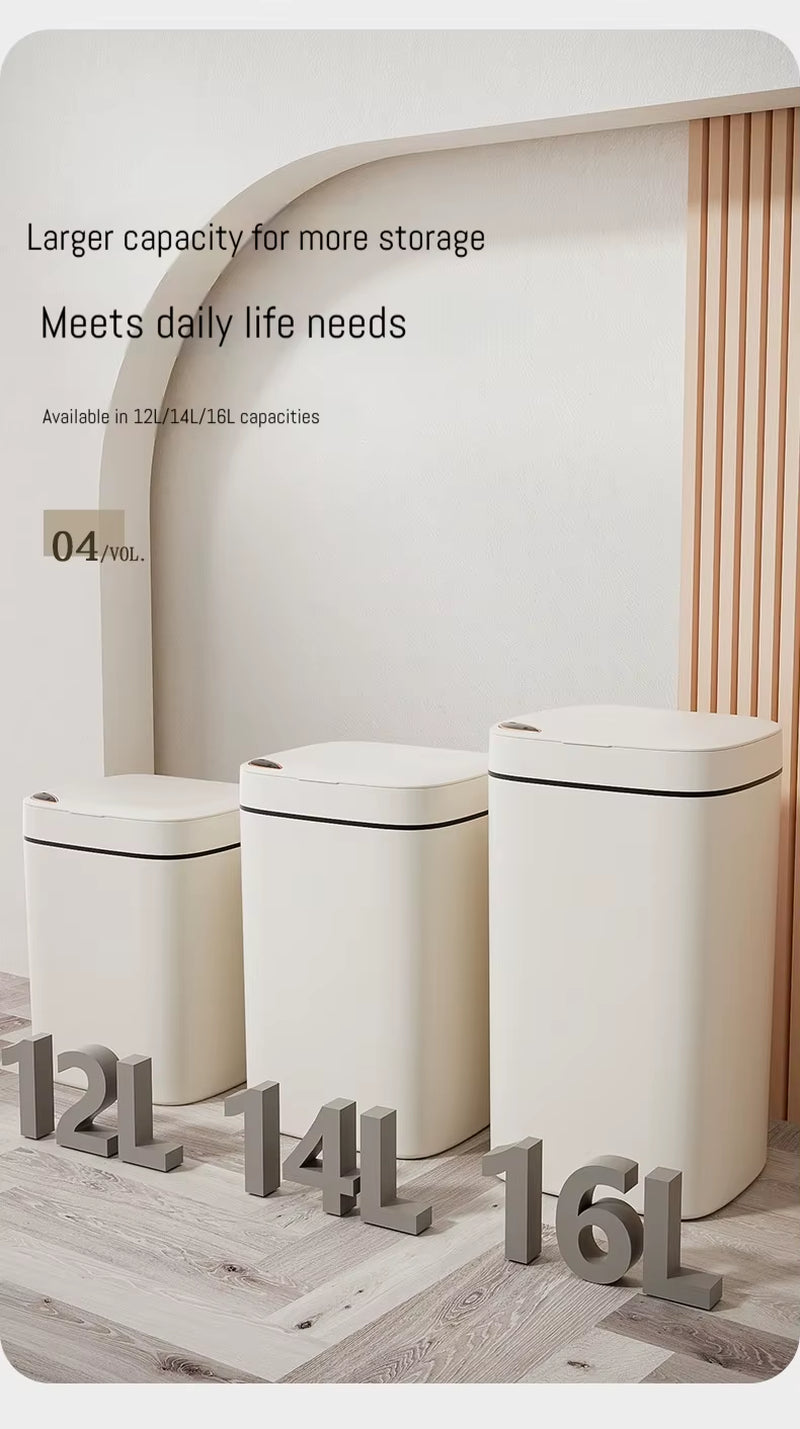 Products​16L Smart Bathroom Trash Can White Non-Contact Narrow Smart Sensor Trash Can Smart Home Automatic Bagging Electronic Trash Can -Smartshelf Sales Smartshelf Sales