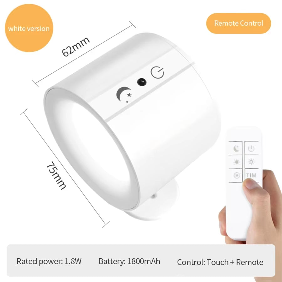 Products​GlowFlex Touch Wall Lamp – Dual Head LED Light with Remote, 360° Rotation & USB Rechargeable Design -Smartshelf Sales Smartshelf Sales