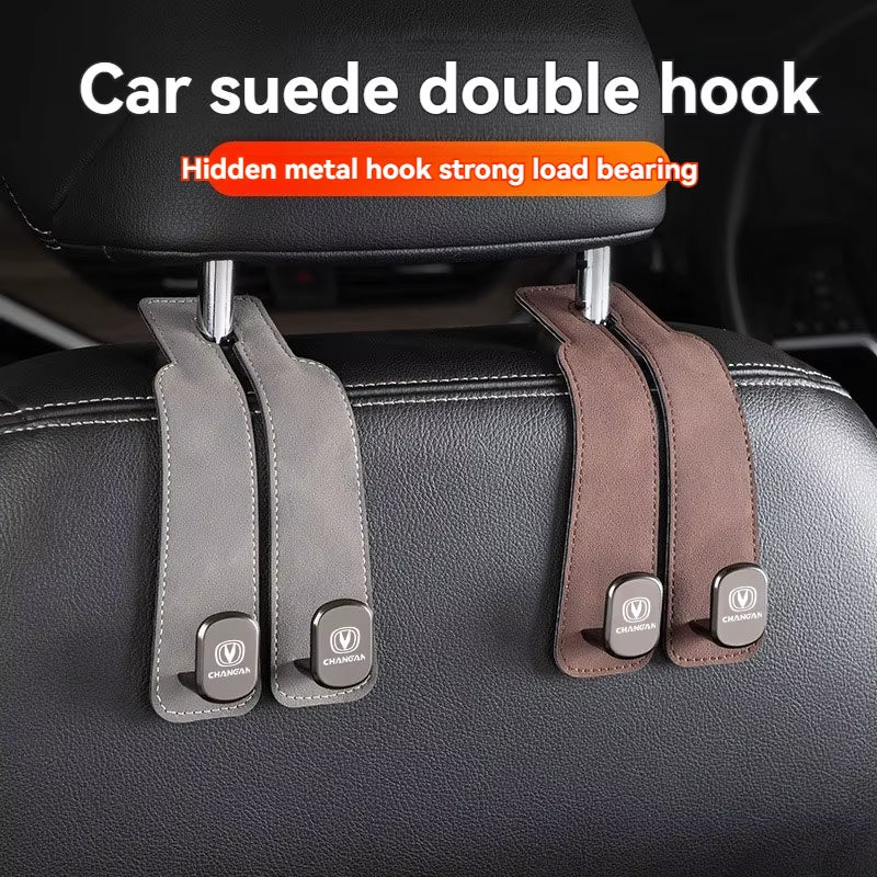 Products​Luxury Suede Double Hook Organizer – Premium Rear Seat Backrest Hook for Changan CS Series & Eado -Smartshelf Sales Smartshelf Sales