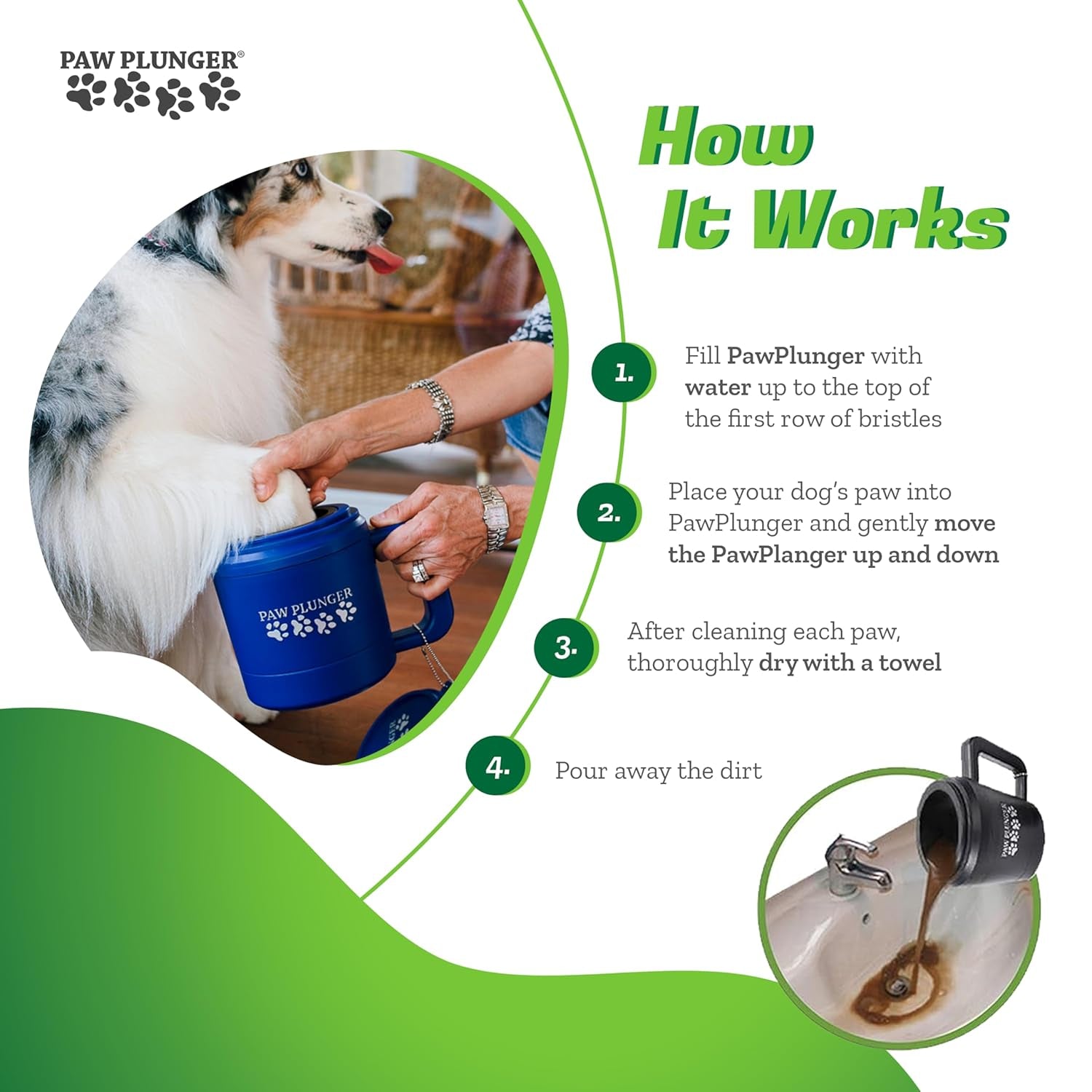 Products​– the Muddy Paw Cleaner for Dogs – Saves Carpet, Furniture, Bedding and Cars from Dirty Paw Prints – Use This Dog Paw Cleaner after Walks – Soft Bristles, Convenient Cup Handle -Smartshelf Sales Smartshelf Sales