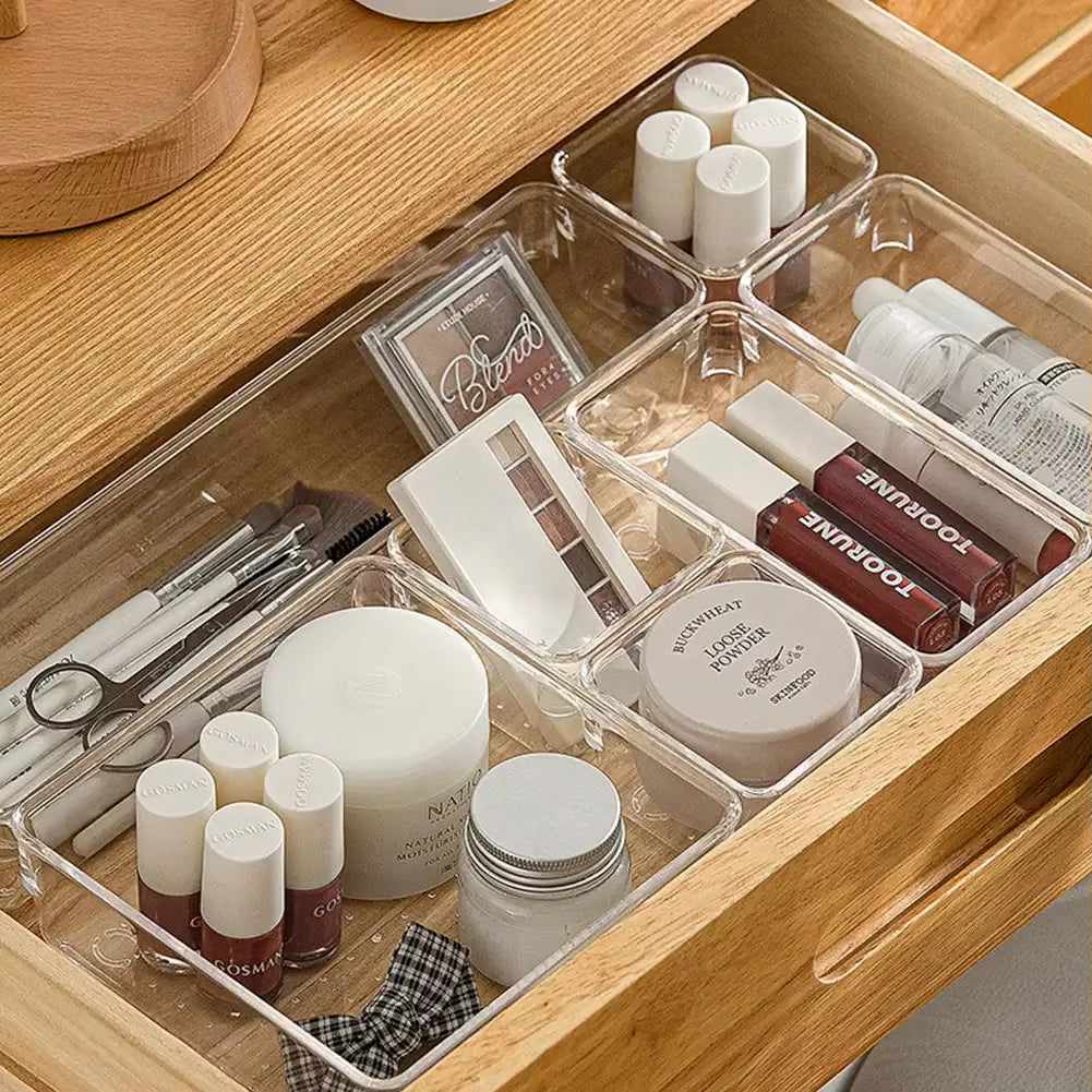Products​ClearNest Organizer – Transparent Anti-Scratch Drawer Storage Box for Cosmetics, Office & Home -Smartshelf Sales Smartshelf Sales