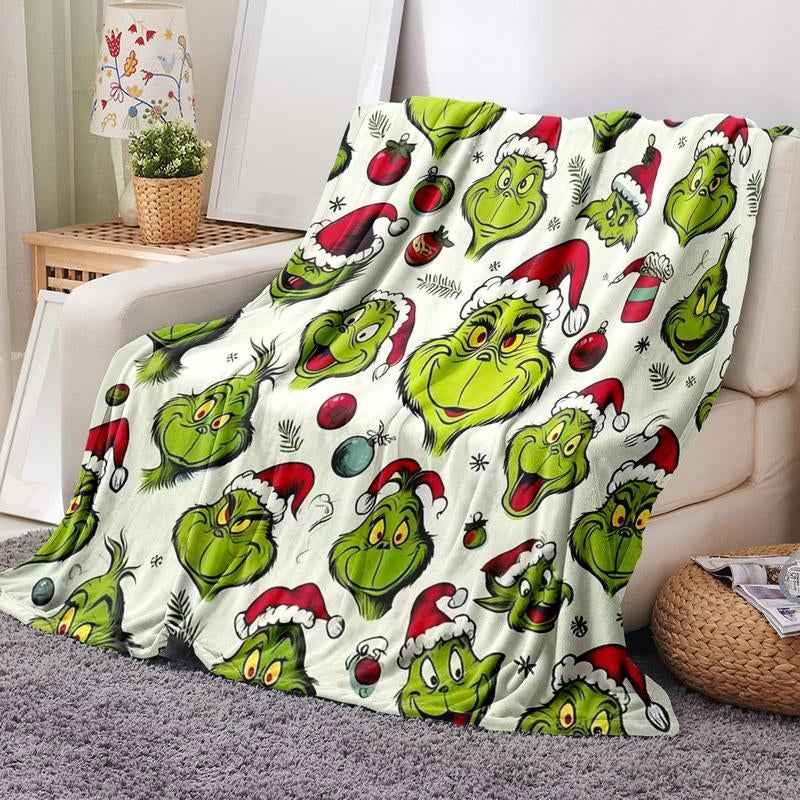 Products​Grinch Pattern Throw Blanket -Smartshelf Sales Smartshelf Sales