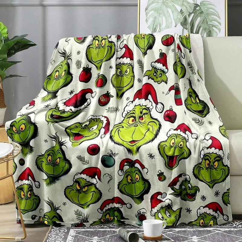 Products​Grinch Pattern Throw Blanket -Smartshelf Sales Smartshelf Sales