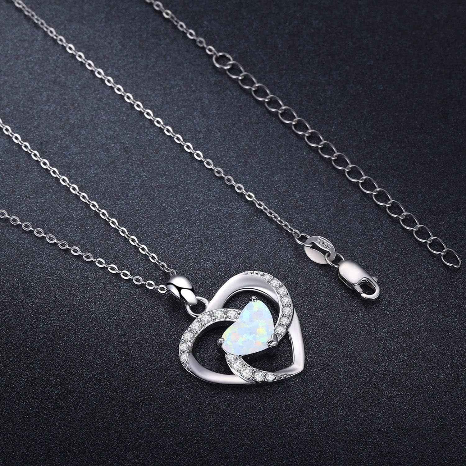 925 Sterling Silver Heart Necklace I Love You to the Moon and Back Pendant Sun Star Moon Necklace Jewelry for Women with Gifts Box