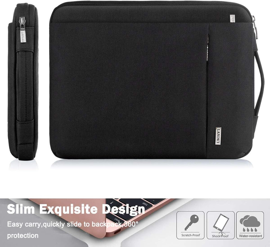 360 Shockproof 11.6in Sleeve in black with slim design for scratch and shock protection.