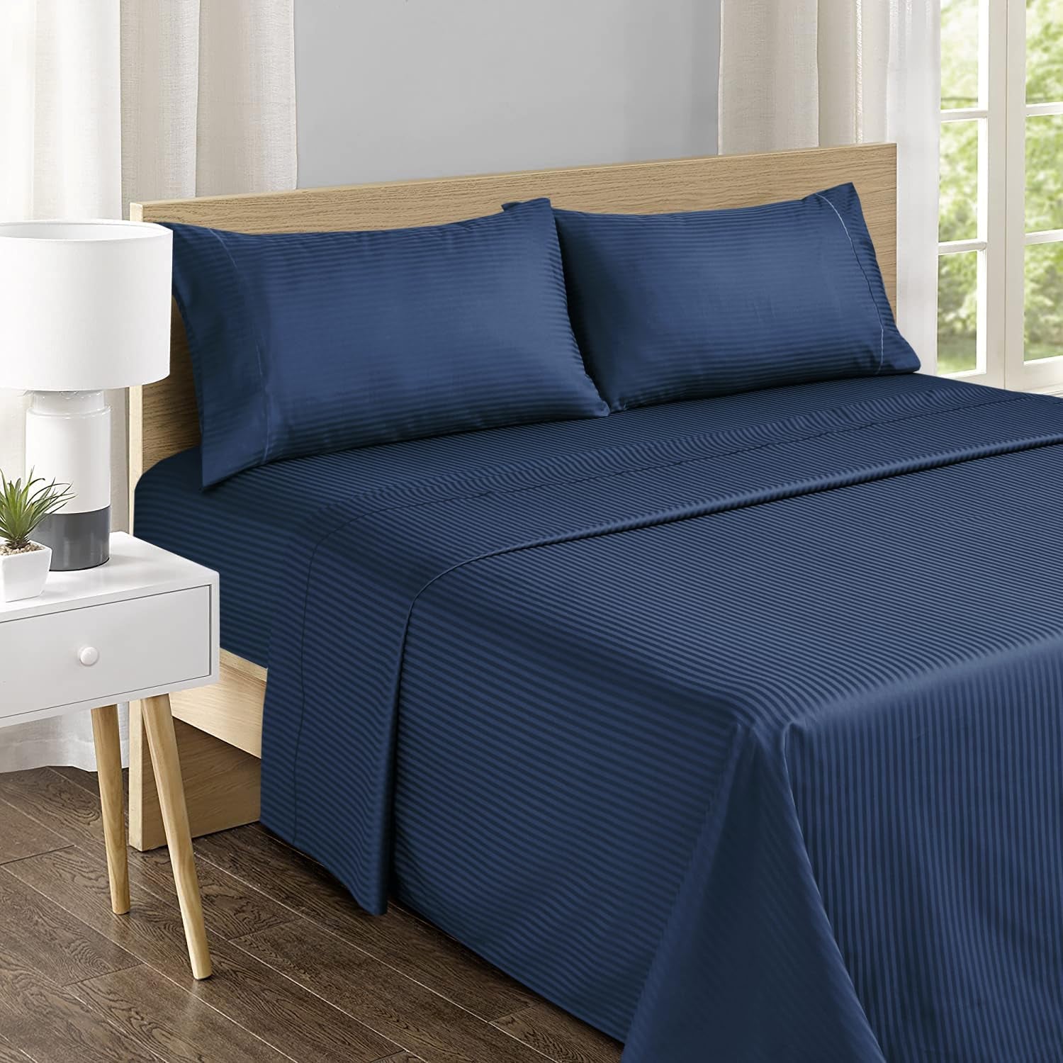 Feather & Stitch 500TC California King Cotton Sheets